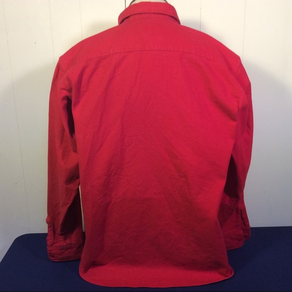 Vintage Woolrich heavyweight cotton mens shirt size large long - Picture 3 of 11